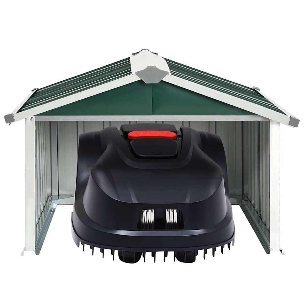 Garden Robot Lawnmower Shed 92x97x63 cm Galvanised Steel Green