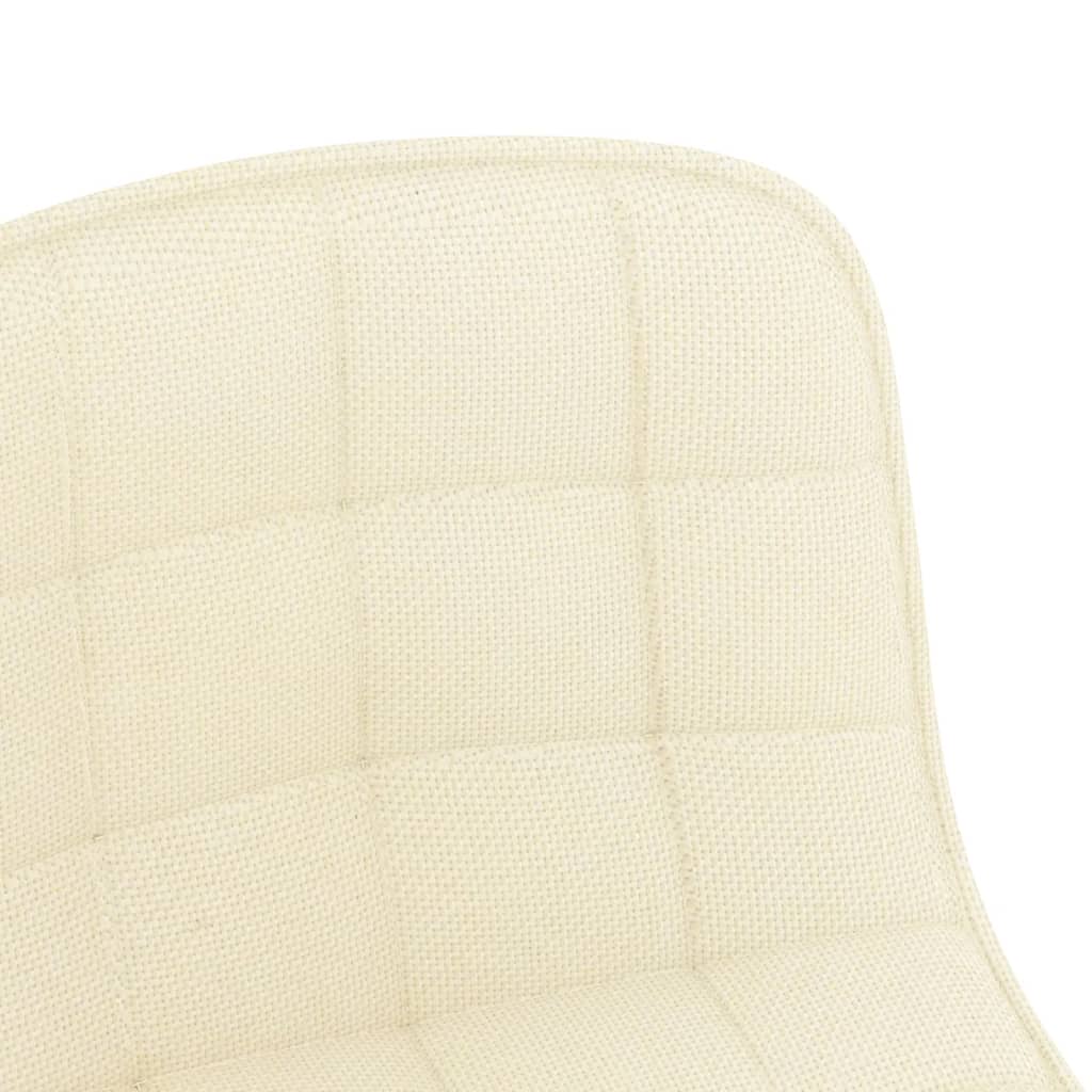 Swivel Dining Chair Cream Fabric