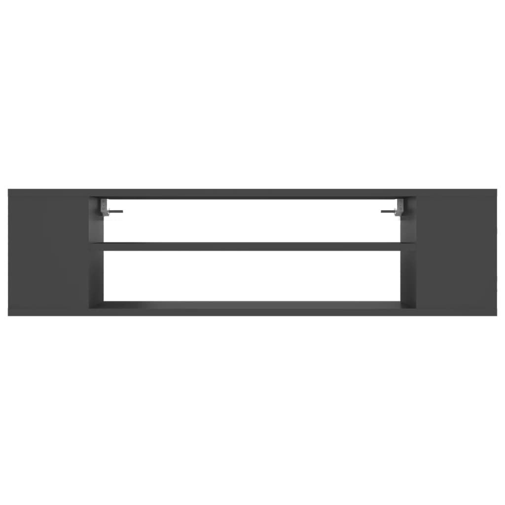 Hanging TV Cabinet Grey 100x30x26.5 cm Engineered Wood