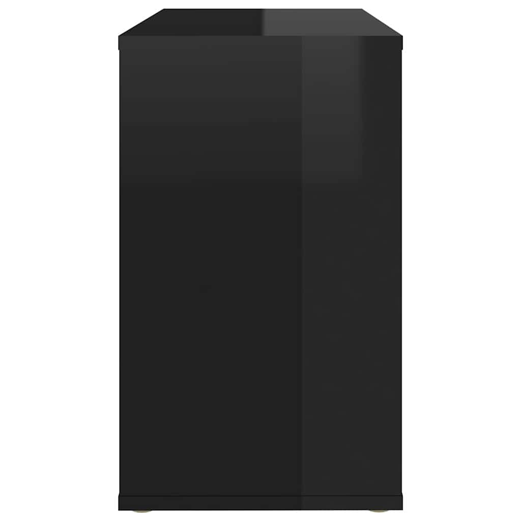 Side Cabinet High Gloss Black 60x30x50 cm Engineered Wood