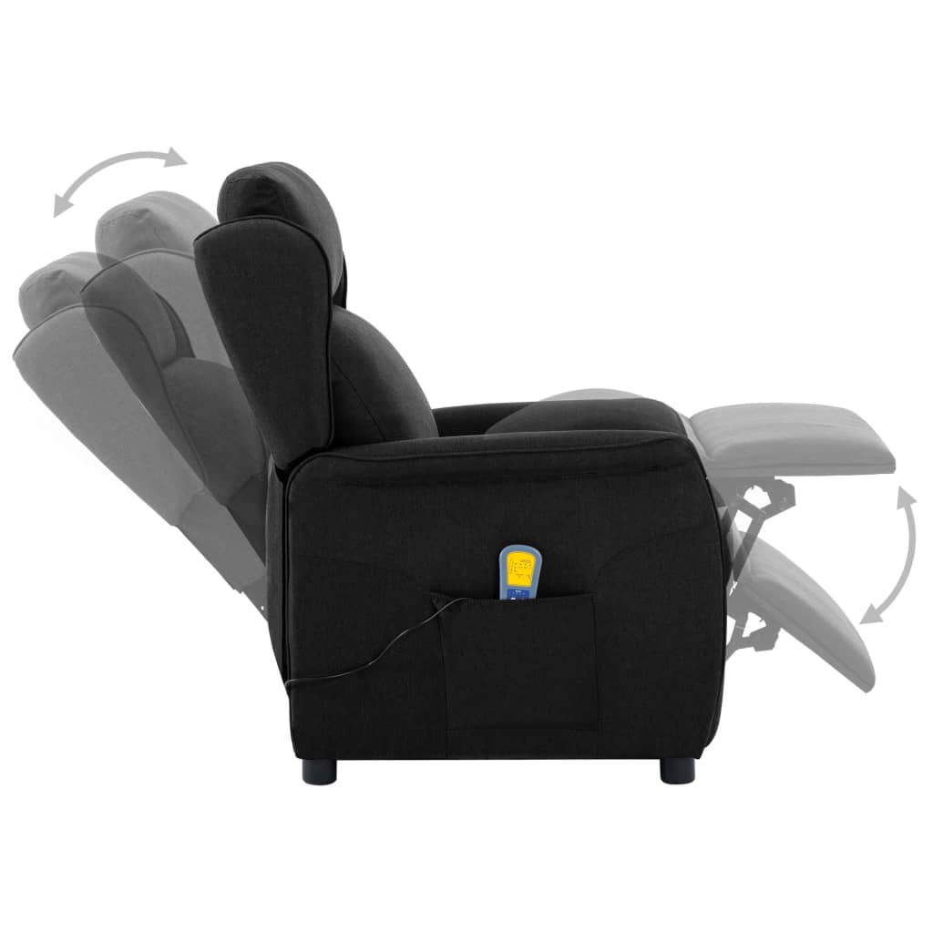 Electric Massage Chair Black Fabric