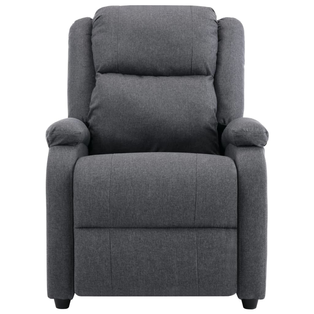Electric Recliner Chair Dark Grey Fabric
