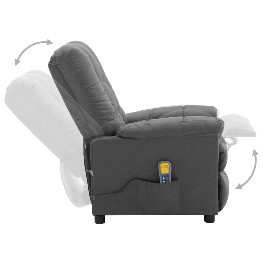 Electric Massage Chair Light Grey Fabric
