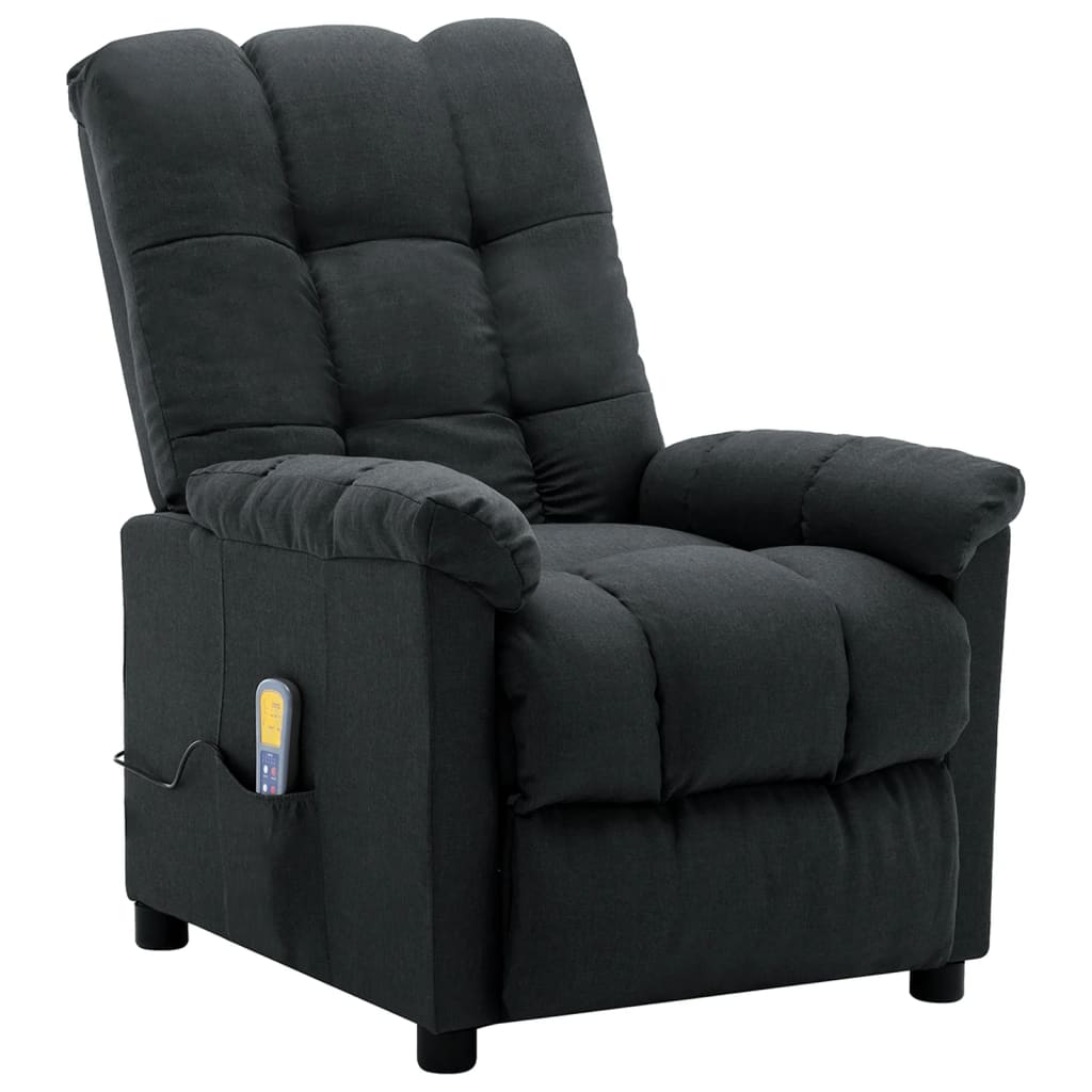 Electric Massage Chair Dark Grey Fabric