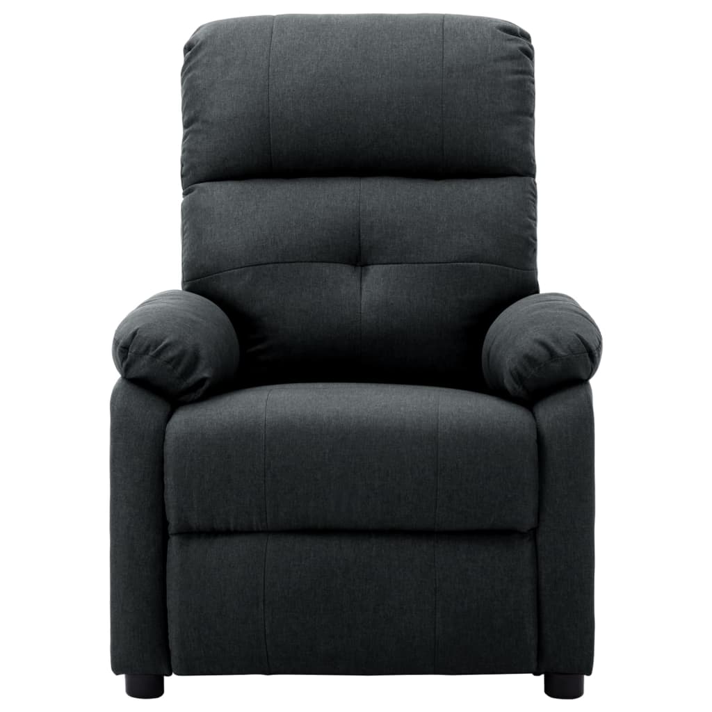 Electric Recliner Chair Dark Grey Fabric