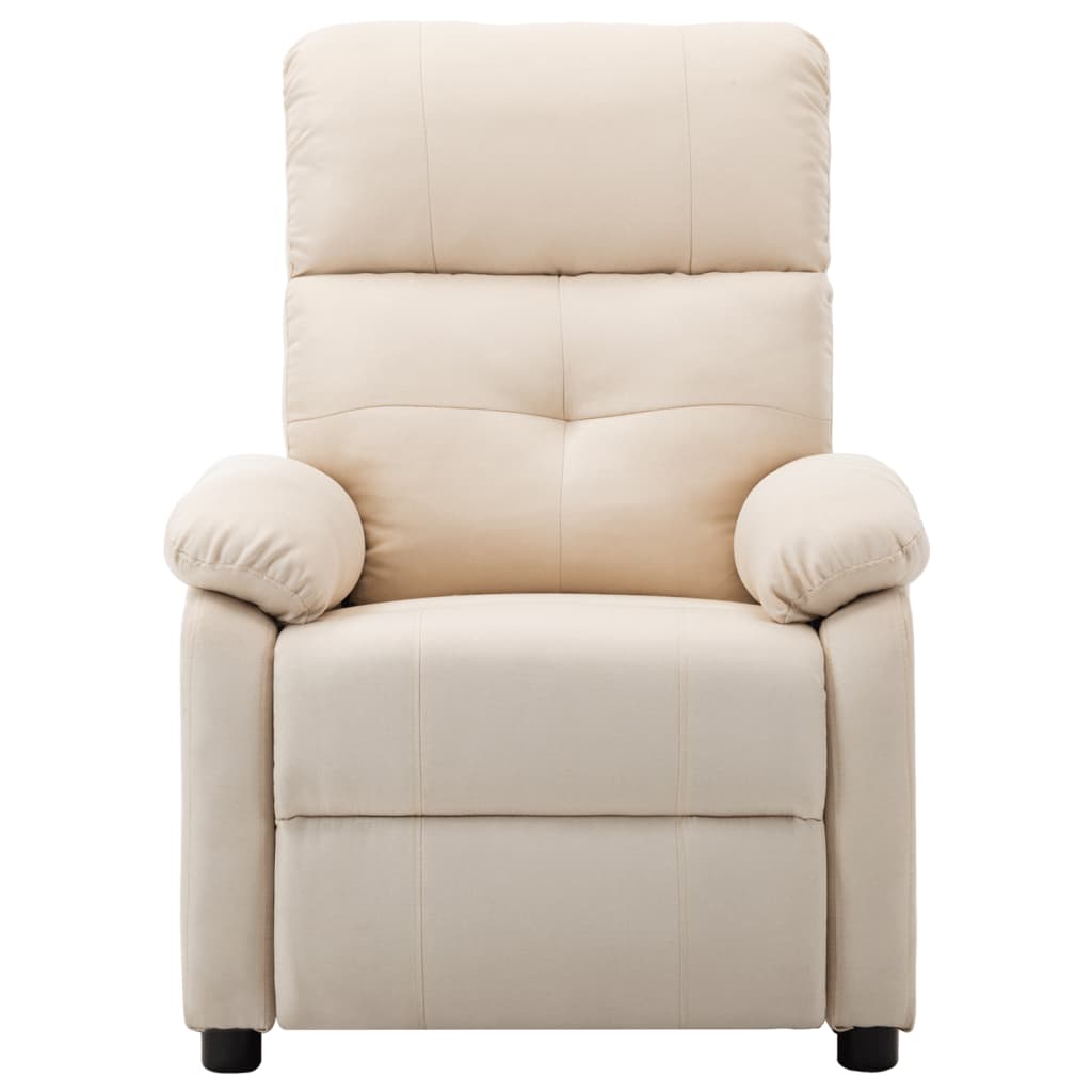 Electric Massage Chair Cream Fabric