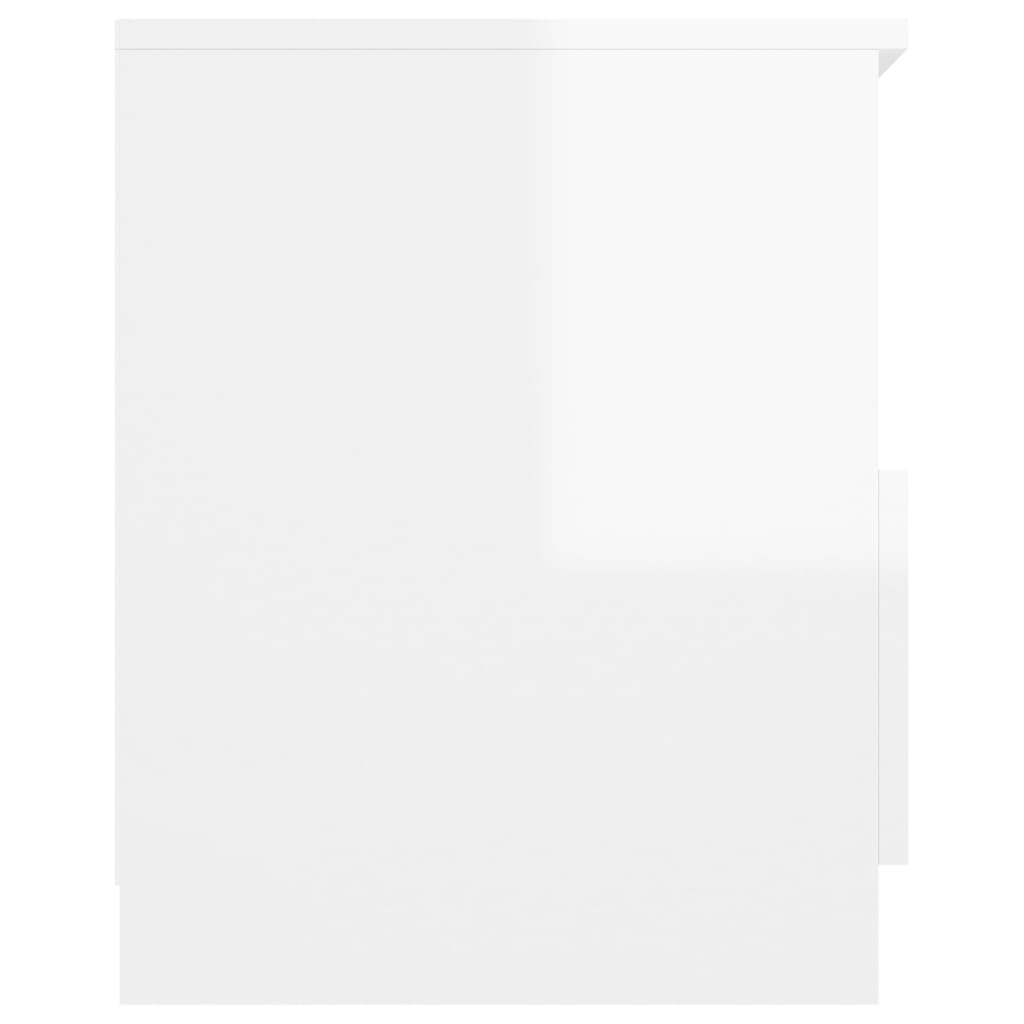 Bed Cabinets 2 pcs High Gloss White 40x40x50 cm Engineered Wood