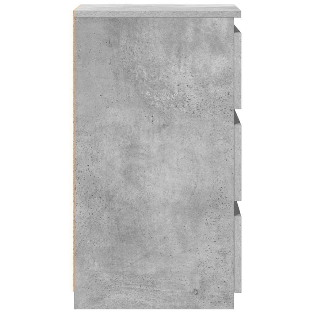 Bed Cabinets 2 pcs Concrete Grey 40x35x62.5 cm Engineered Wood