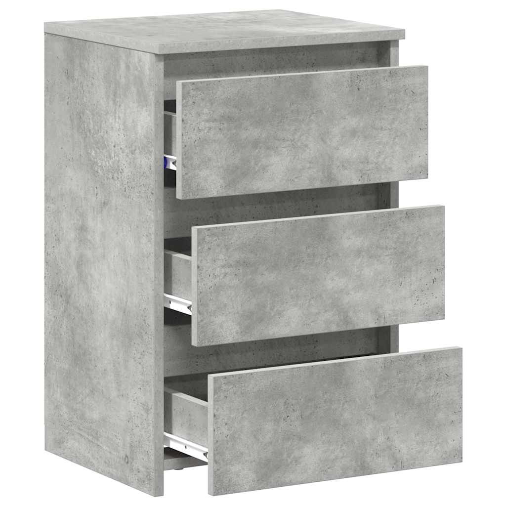Bed Cabinets 2 pcs Concrete Grey 40x35x62.5 cm Engineered Wood