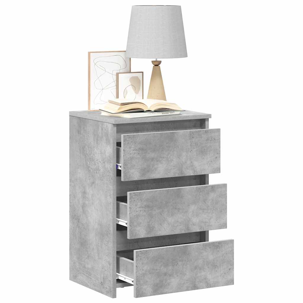 Bed Cabinets 2 pcs Concrete Grey 40x35x62.5 cm Engineered Wood