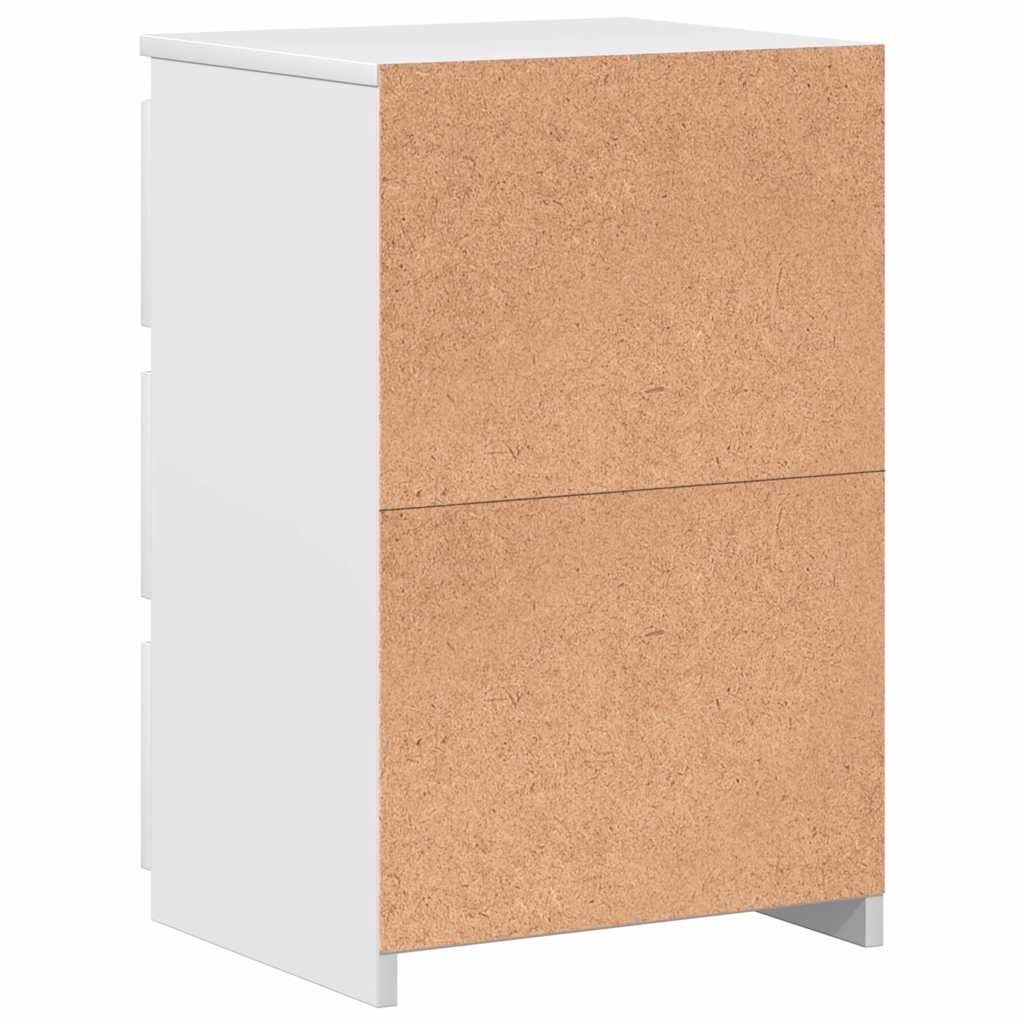 Bed Cabinets 2 pcs High Gloss White 40x35x62.5 cm Engineered Wood