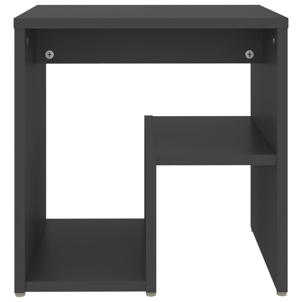 Bed Cabinet Grey 40x30x40 cm Engineered Wood