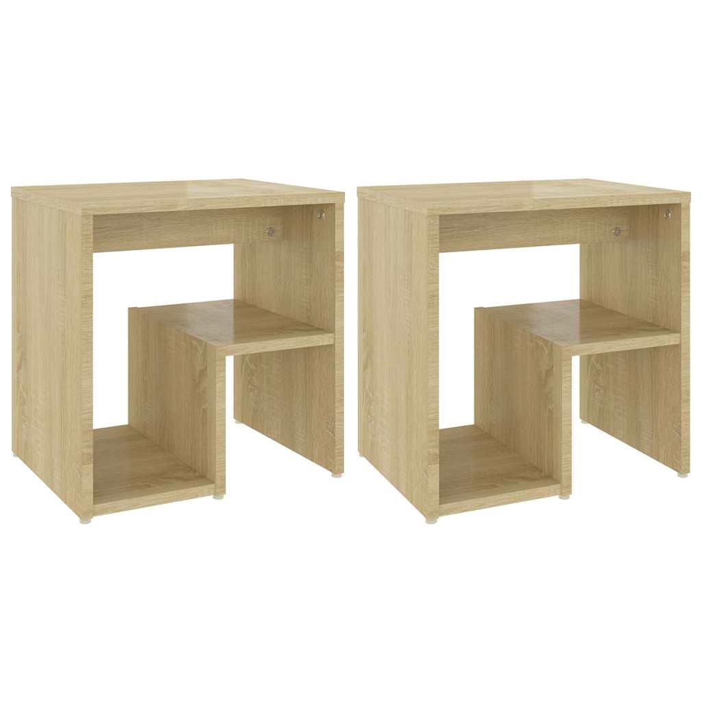 Bed Cabinets 2 pcs Sonoma Oak 40x30x40 cm Engineered Wood