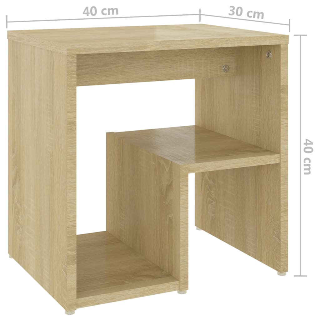 Bed Cabinets 2 pcs Sonoma Oak 40x30x40 cm Engineered Wood