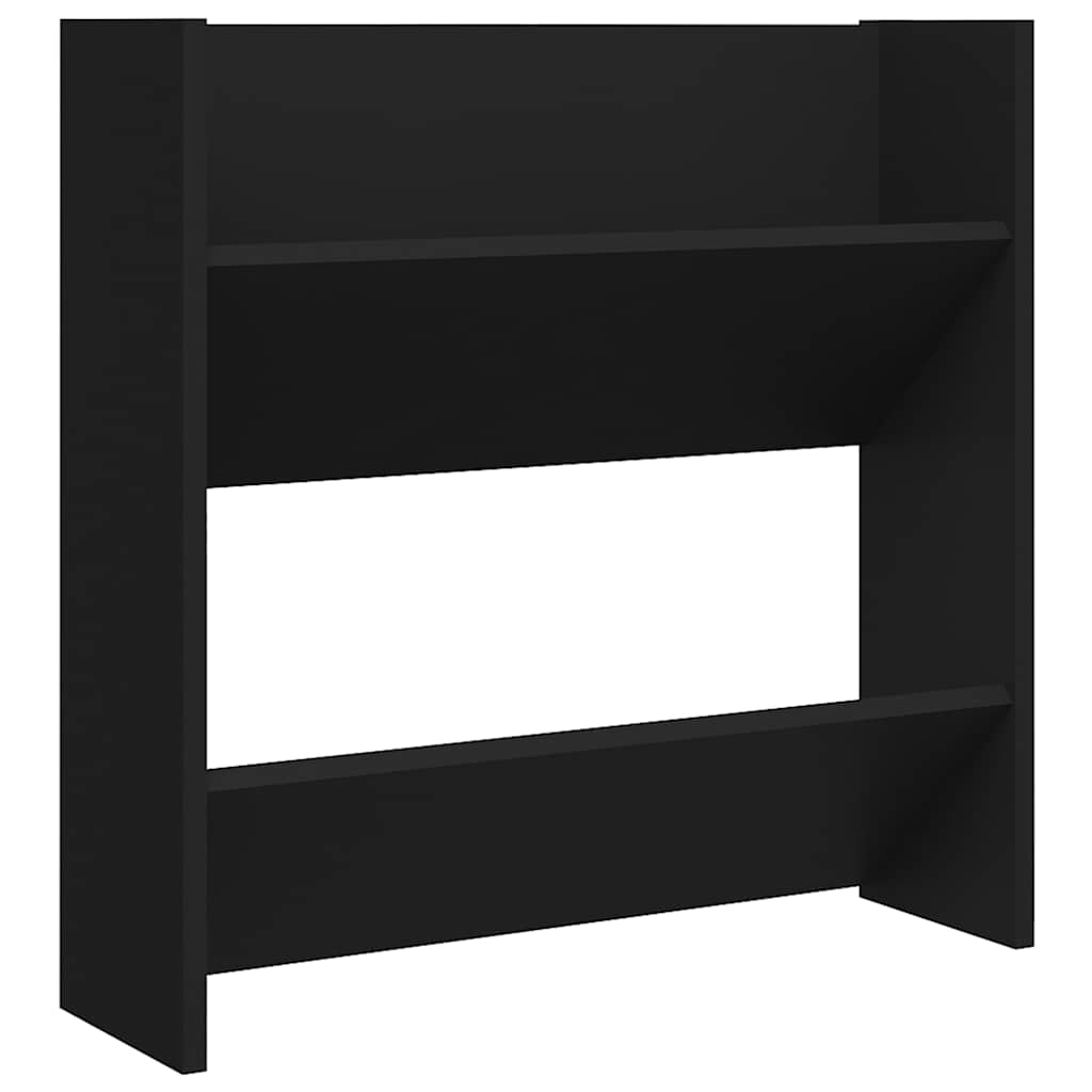 Wall Shoe Cabinets 2 pcs Black 60x18x60 cm Engineered Wood