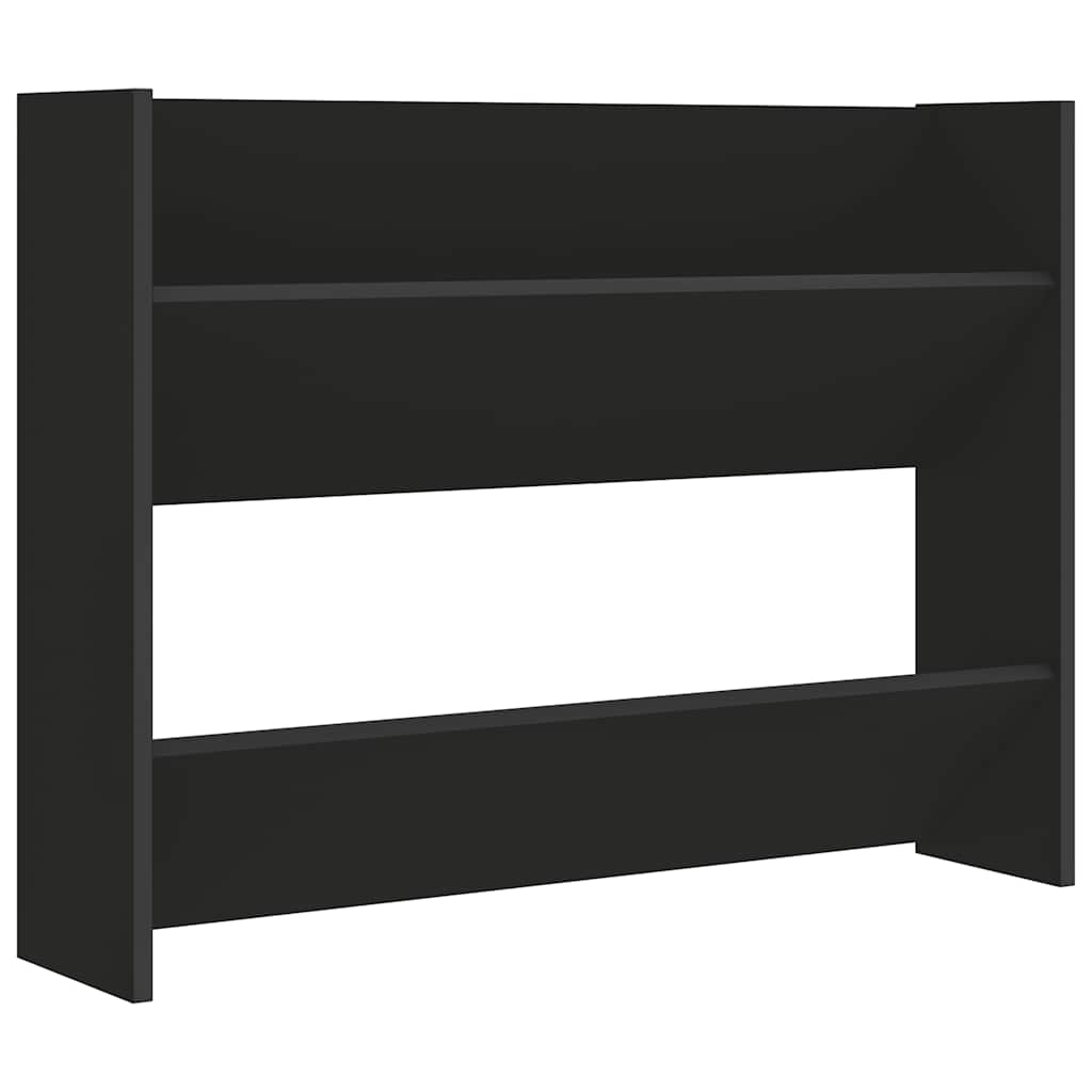 Wall Shoe Cabinet Black 80x18x60 cm Engineered Wood