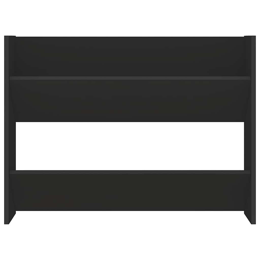 Wall Shoe Cabinet Black 80x18x60 cm Engineered Wood
