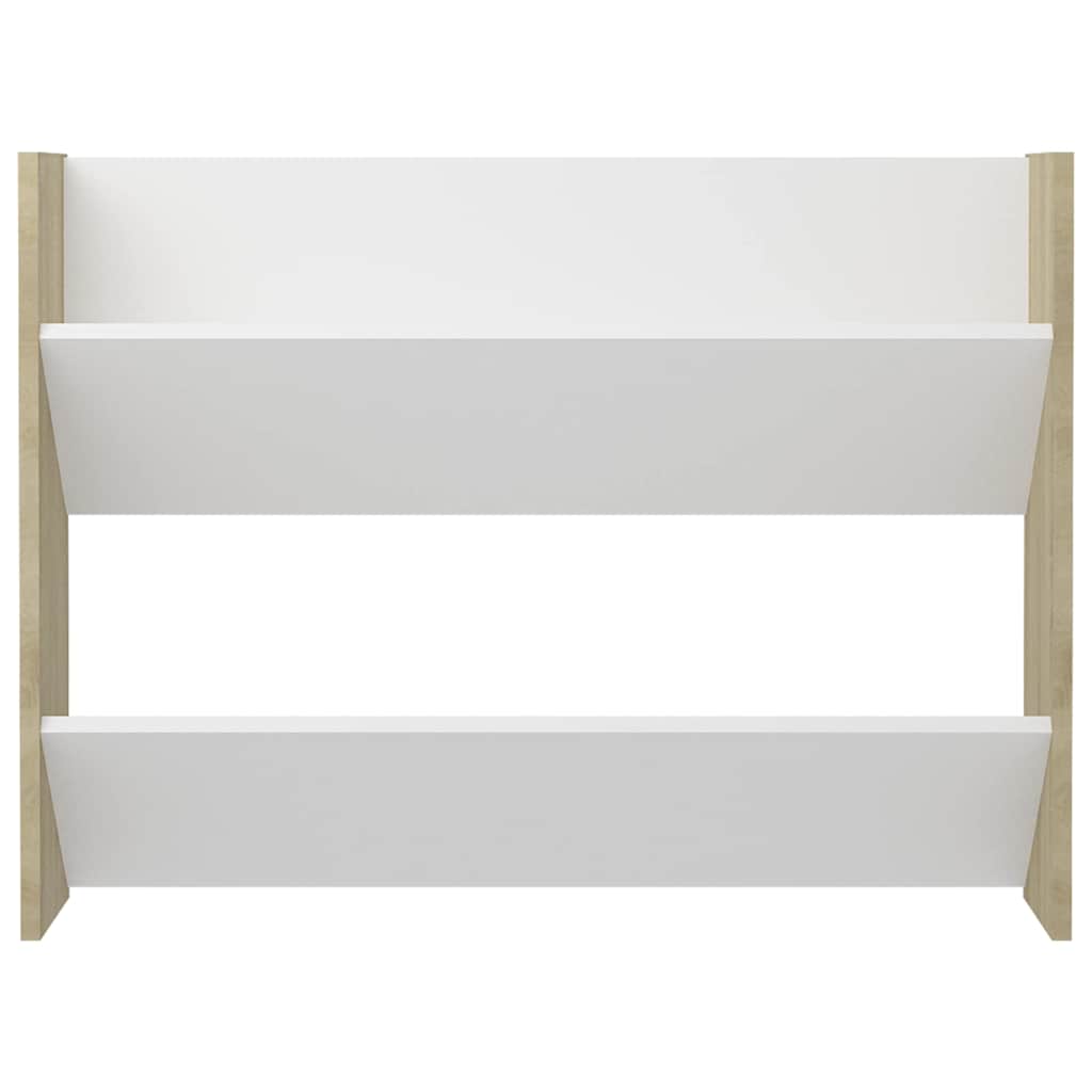 Wall Shoe Cabinets 2 pcs White&Sonoma Oak 80x18x60 cm Engineered Wood