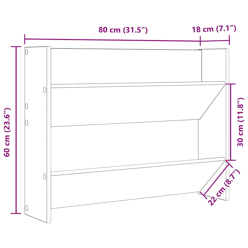 Wall Shoe Cabinets 2 pcs High Gloss Grey 80x18x60 cm Engineered Wood