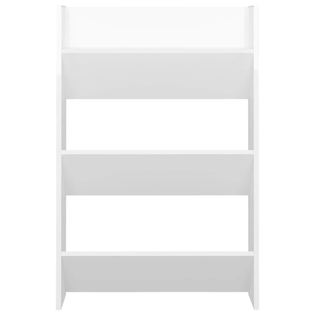 Wall Shoe Cabinet High Gloss White 60x18x90 cm Engineered Wood