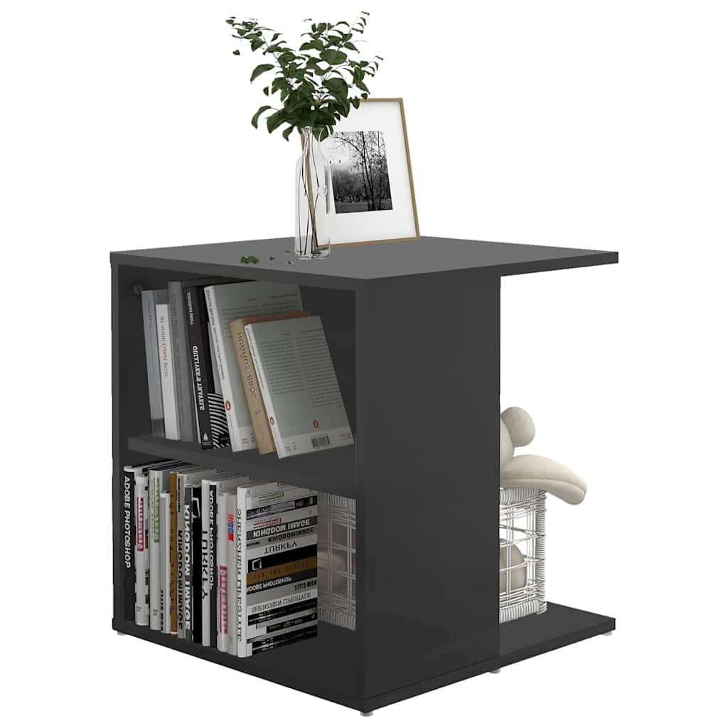 Side Table Grey 45x45x48 cm Engineered Wood