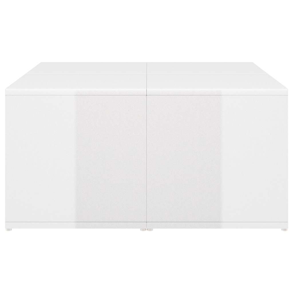 Coffee Tables 4 pcs High Gloss White 33x33x33 cm Engineered Wood
