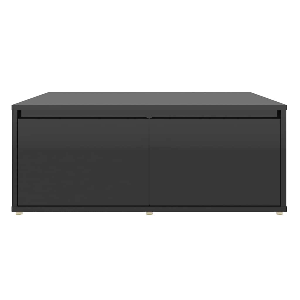 Coffee Table High Gloss Black 80x80x31 cm Engineered Wood