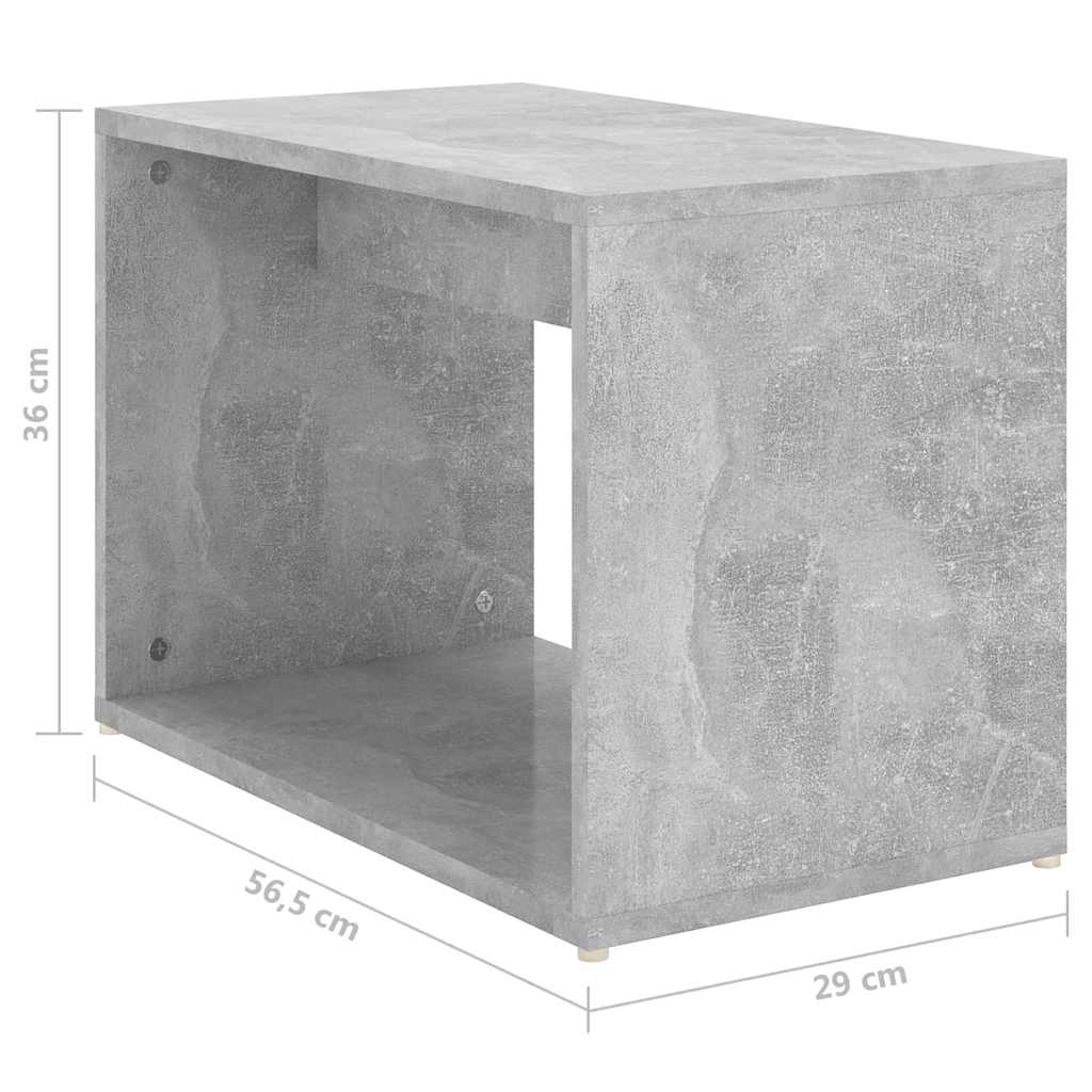 3 Piece Nesting Coffee Table Set Concrete Grey 60x60x38 cm