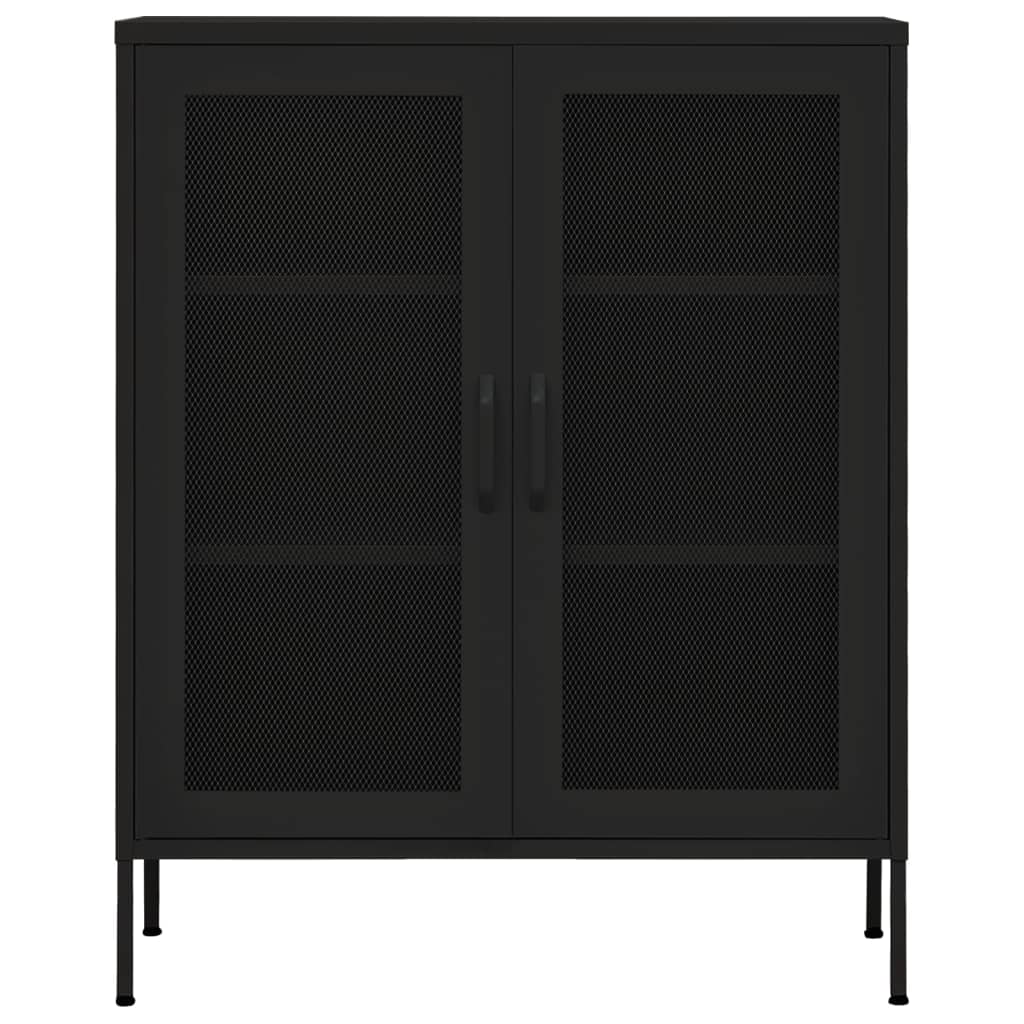 Storage Cabinet Black 80x35x101.5 cm Steel