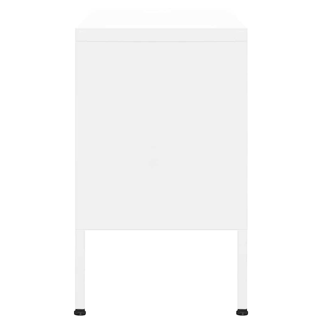 TV Cabinet White 105x35x50 cm Steel