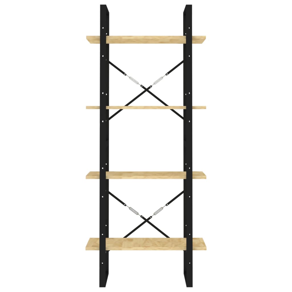 4-Tier Book Cabinet 60x30x140 cm Solid Pine Wood