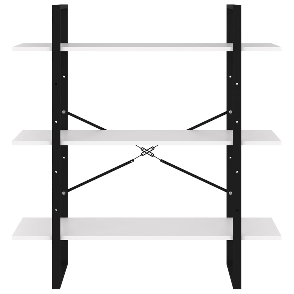 Book Cabinet White 100x30x105 cm Engineered Wood