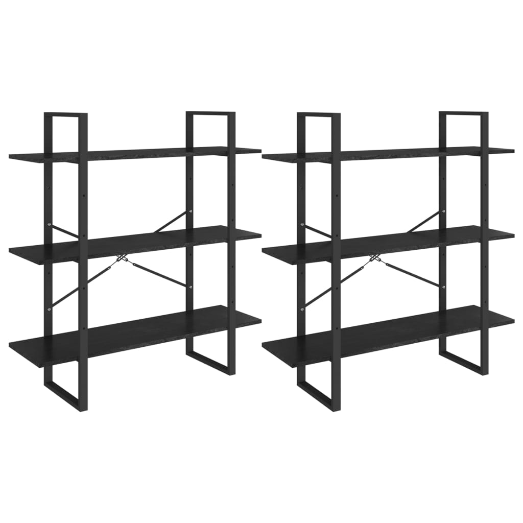 High Cabinet Black 100x30x210 cm Solid Pine Wood