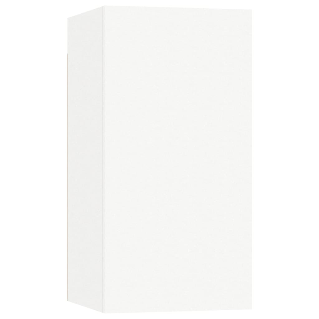 5 Piece TV Cabinet Set White Engineered Wood