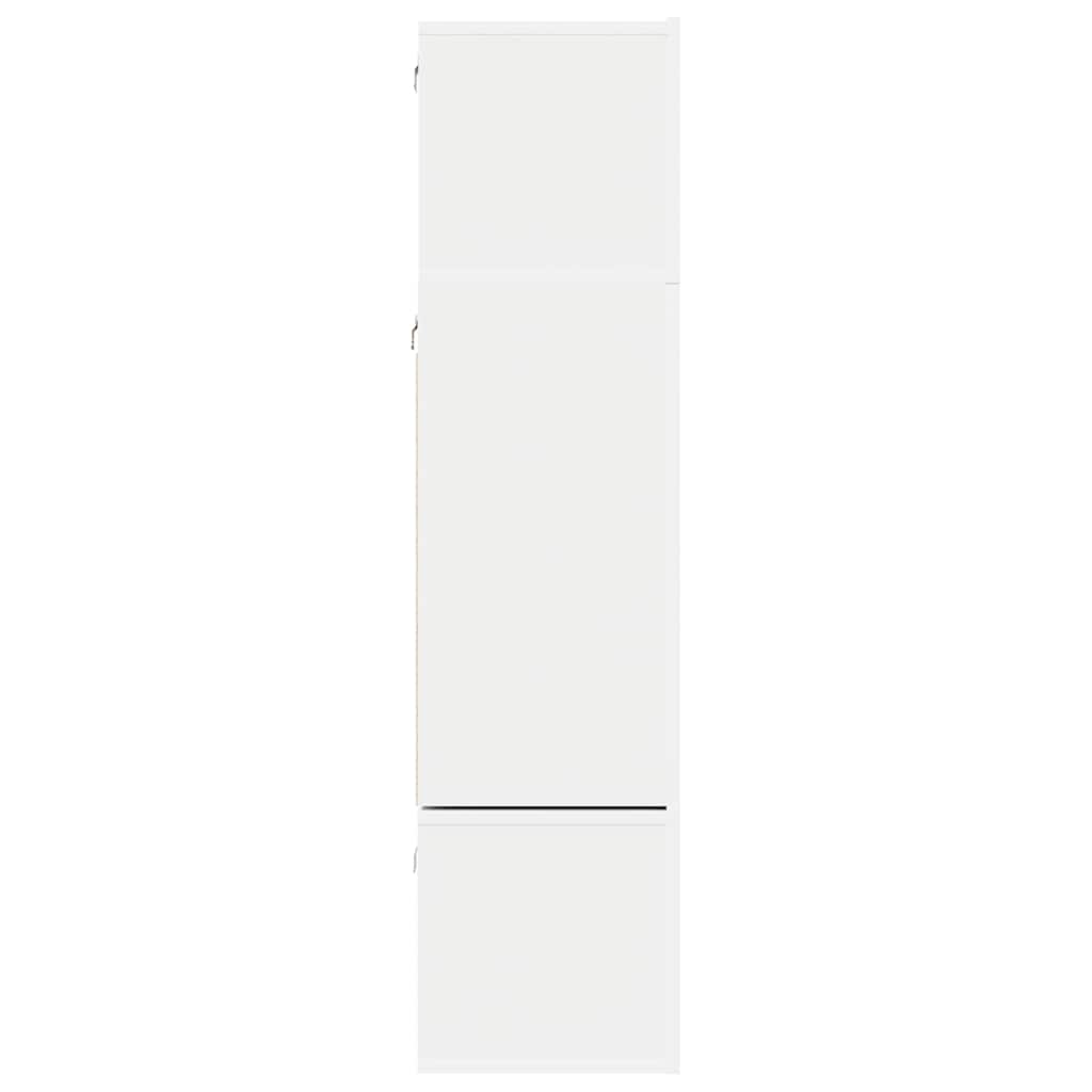 6 Piece TV Cabinet Set White Engineered Wood