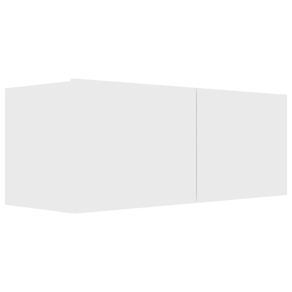 3 Piece TV Cabinet Set White Engineered Wood
