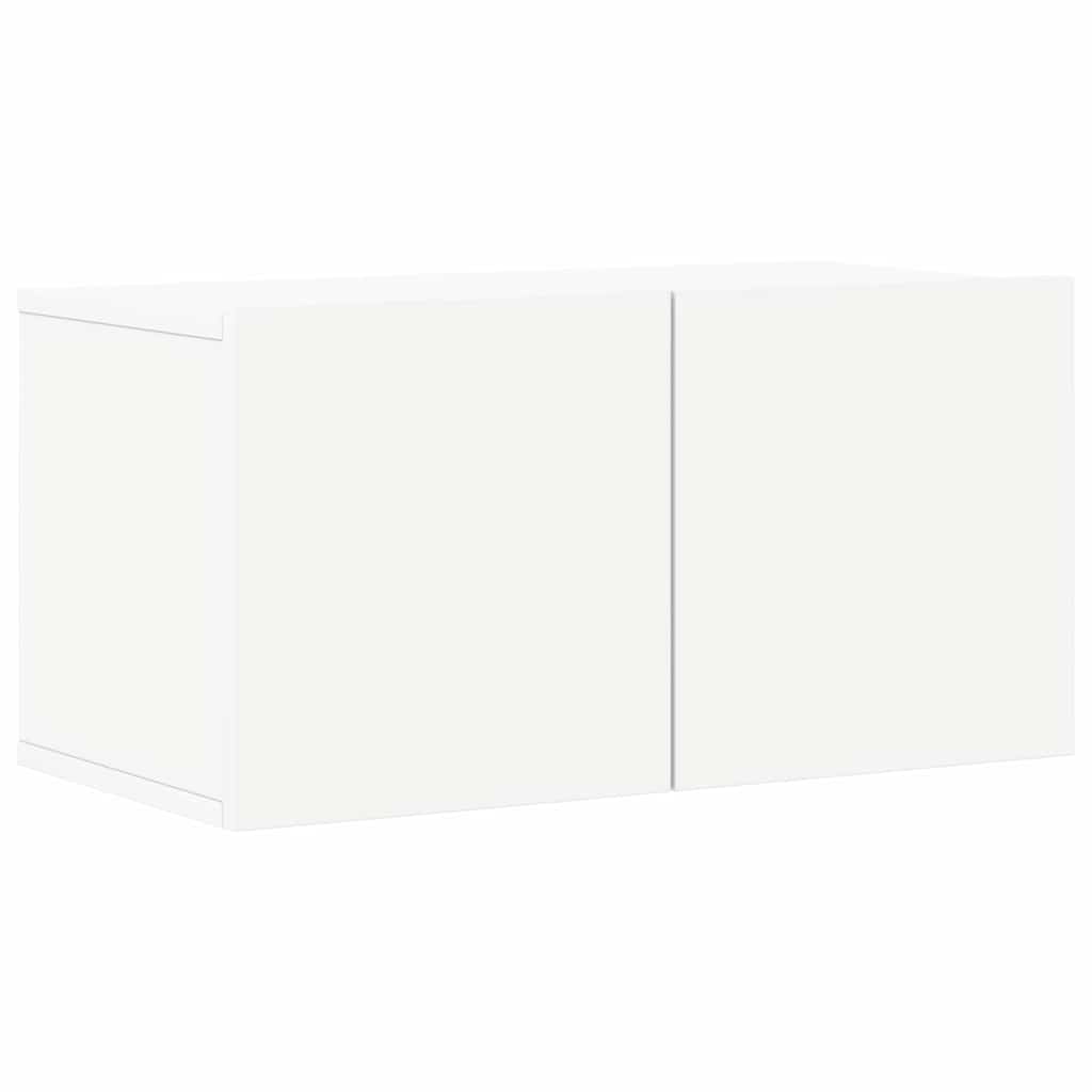 8 Piece TV Cabinet Set White Engineered Wood
