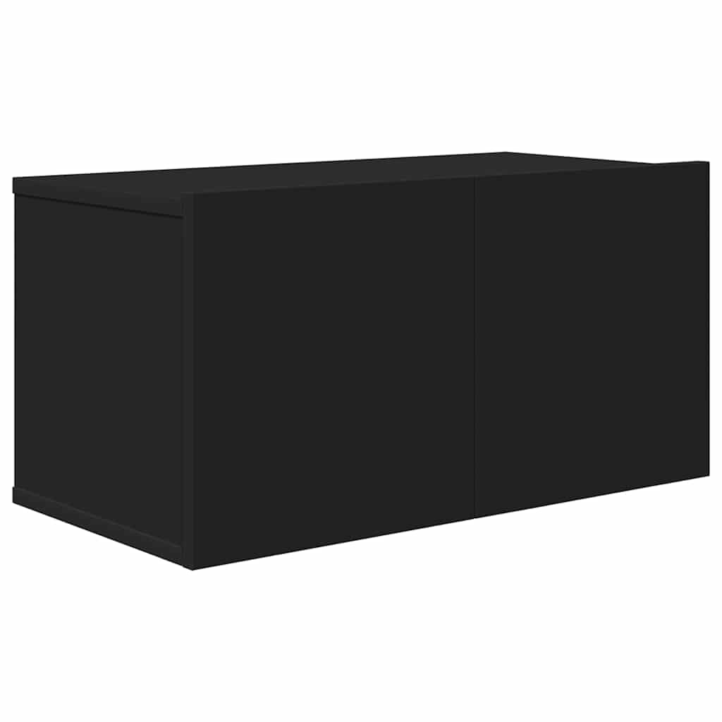 10 Piece TV Cabinet Set Black Engineered Wood