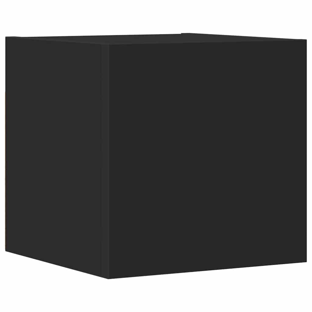 8 Piece TV Cabinet Set Black Engineered Wood