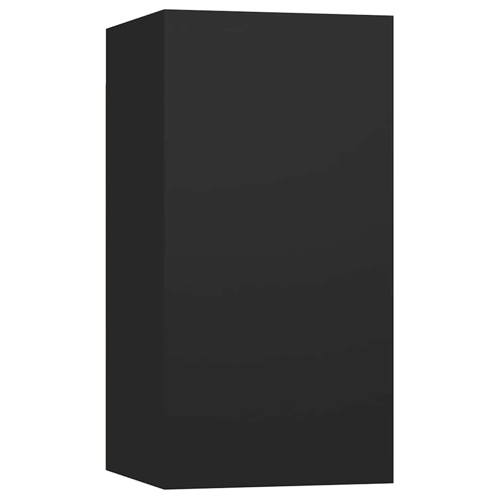 4 Piece TV Cabinet Set Black 30,5x30x60 cm Engineered Wood
