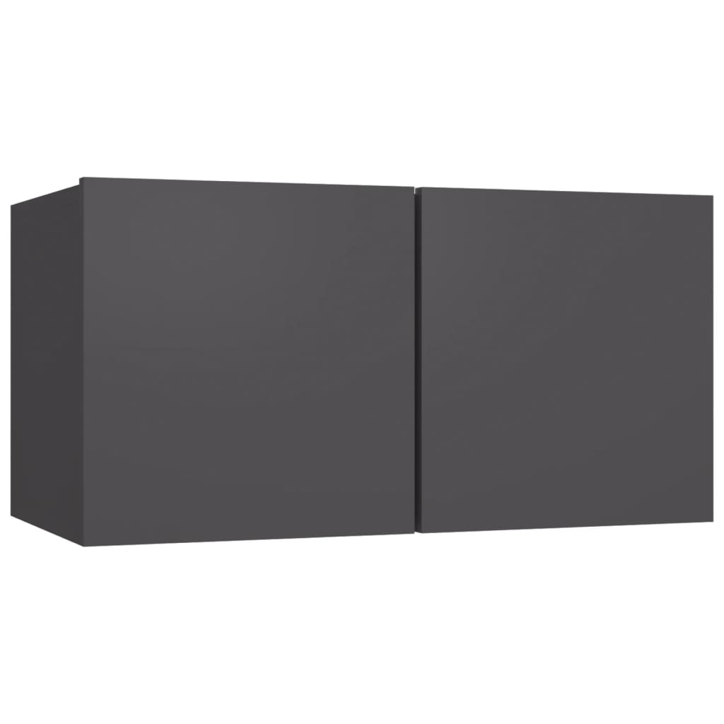 TV Cabinets 4 pcs Grey 60x30x30 cm Engineered Wood