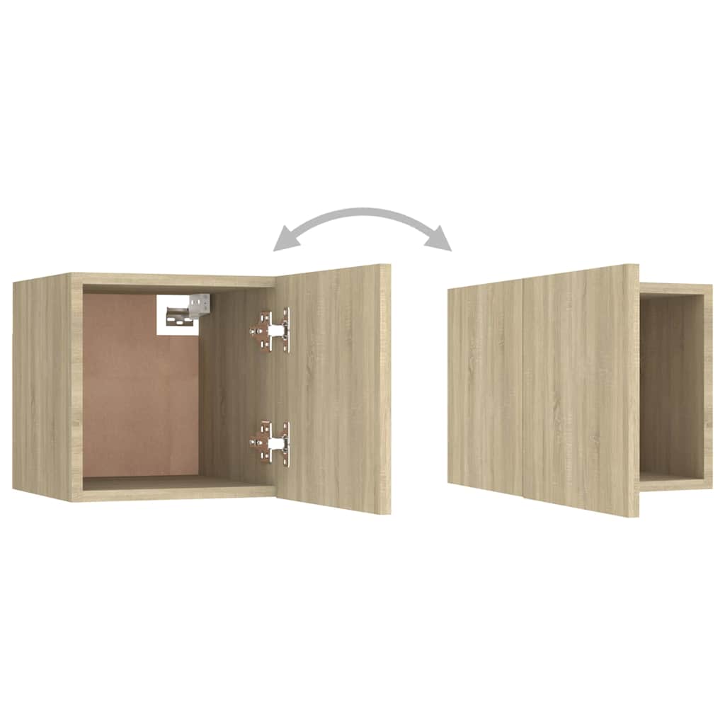 8 Piece TV Cabinet Set Sonoma Oak Engineered Wood