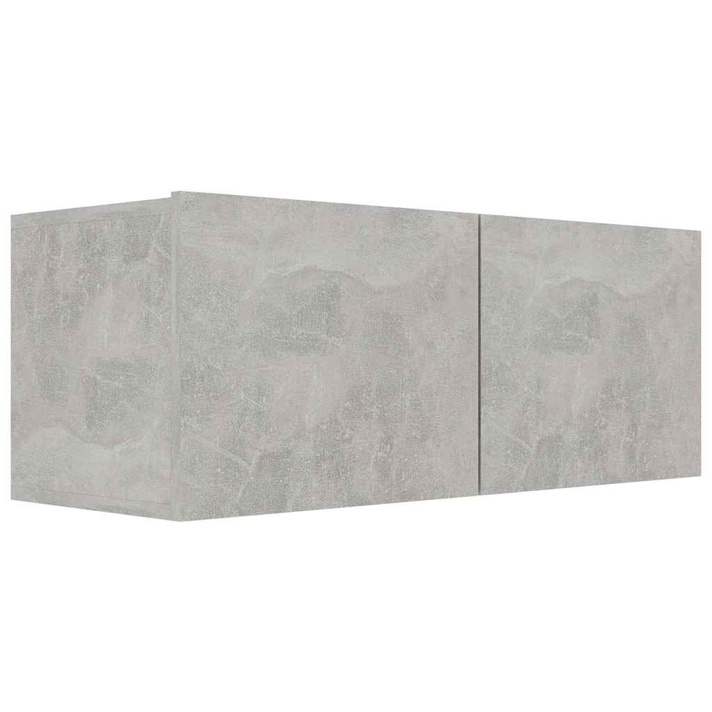 4 Piece TV Cabinet Set Concrete Grey 80x30x30 cm Engineered Wood