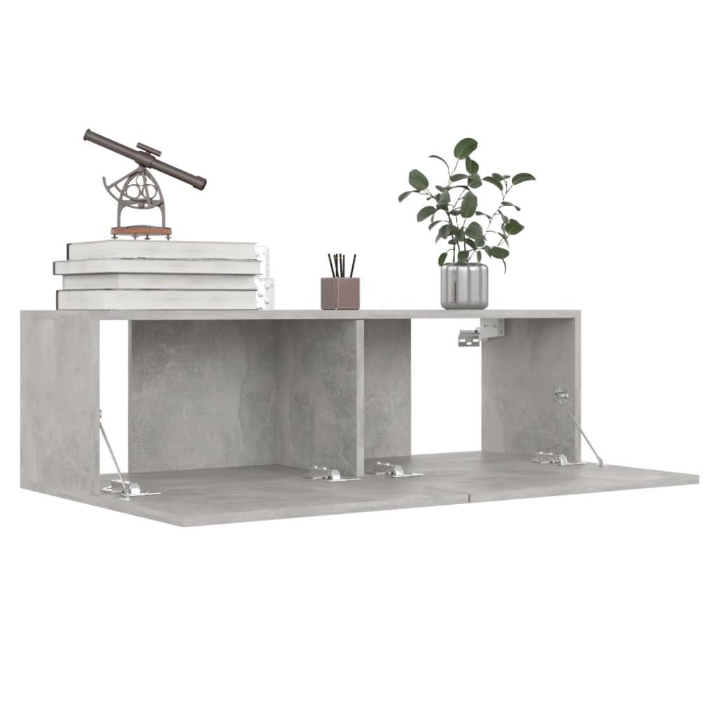 4 Piece TV Cabinet Set Concrete Grey Engineered Wood