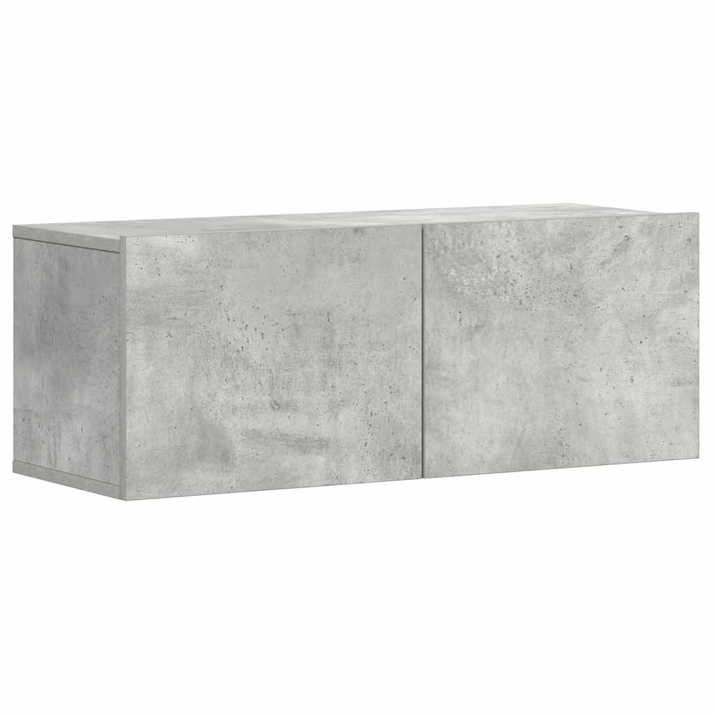 3 Piece TV Cabinet Set Concrete Grey Engineered Wood