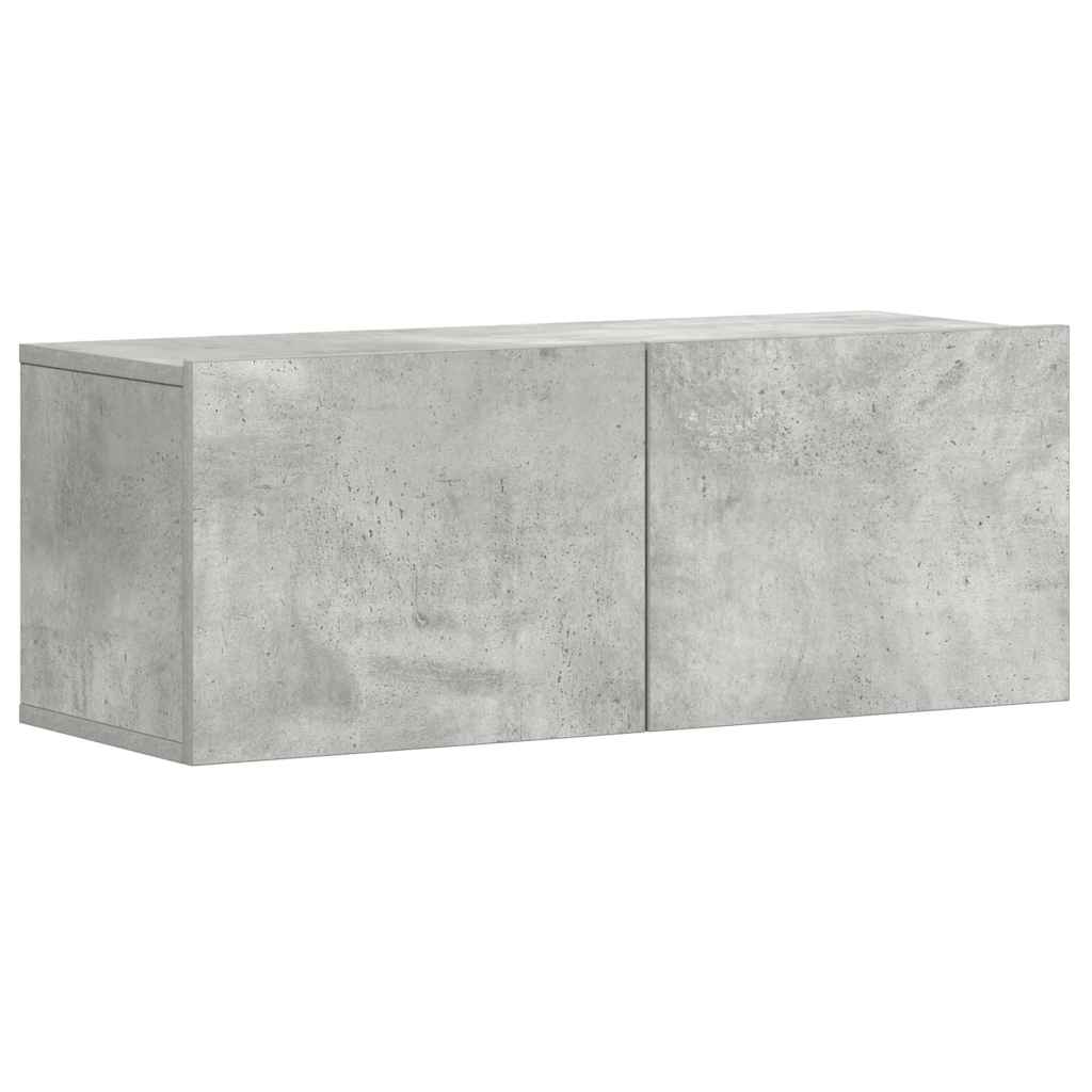 5 Piece TV Cabinet Set Concrete Grey Engineered Wood