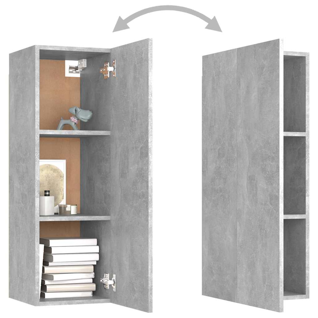 8 Piece TV Cabinet Set Concrete Grey Engineered Wood