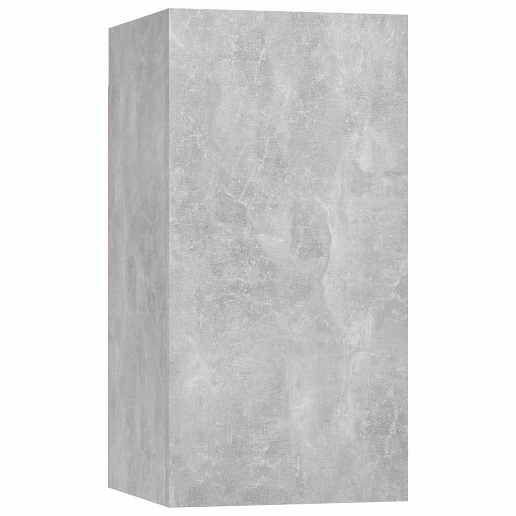 7 Piece TV Cabinet Set Concrete Grey 30,5x30x60 cm Engineered Wood
