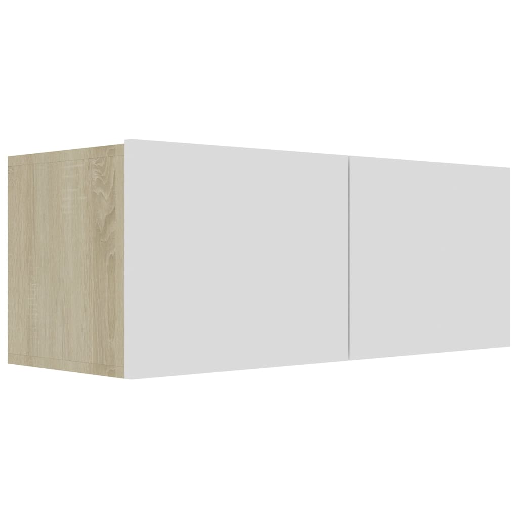 TV Cabinets 4 pcs White and Sonoma Oak 80x30x30 cm Engineered Wood