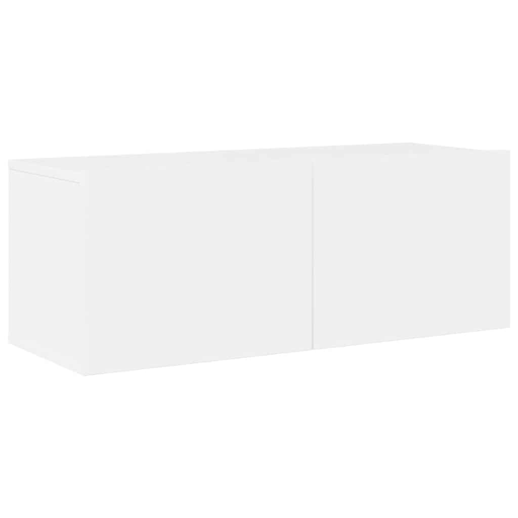 8 Piece TV Cabinet Set High Gloss White Engineered Wood